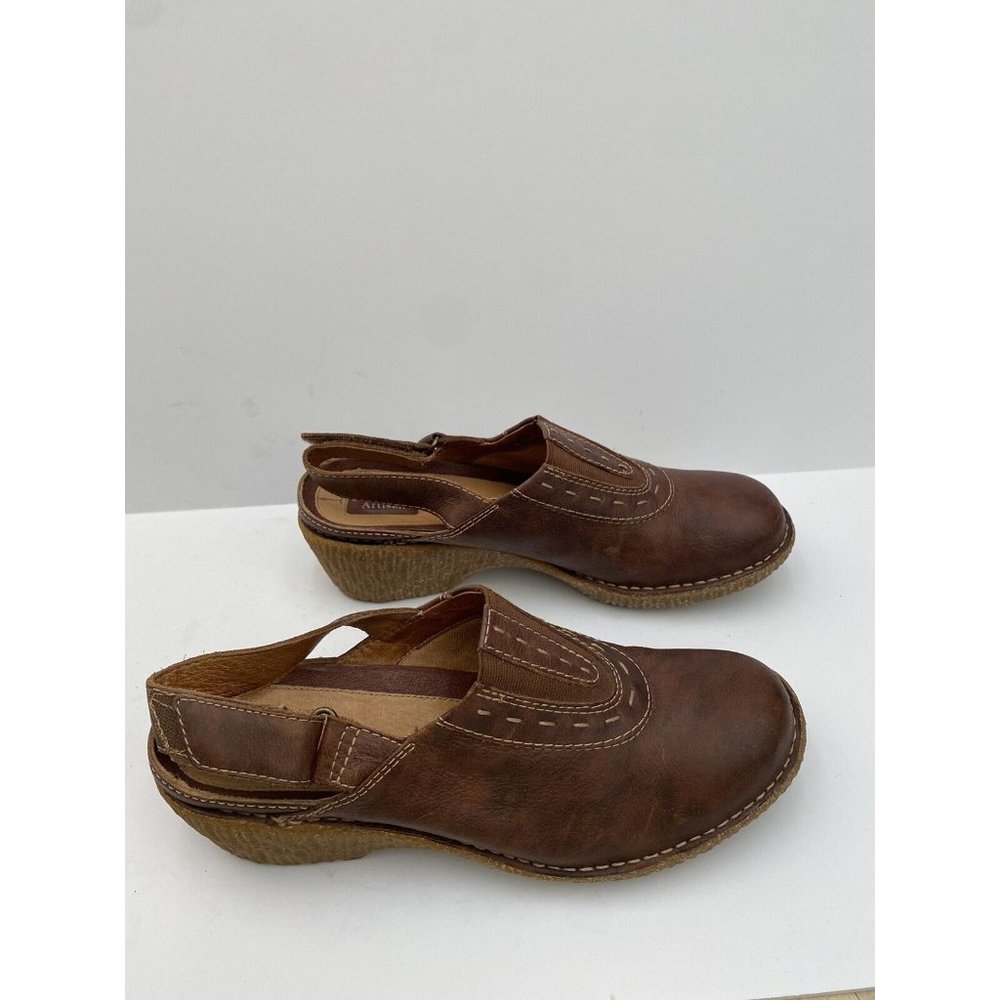 CLARKS ARTISAN Slip-on SLINGBACK WEDGE SHOES SIZE 10M